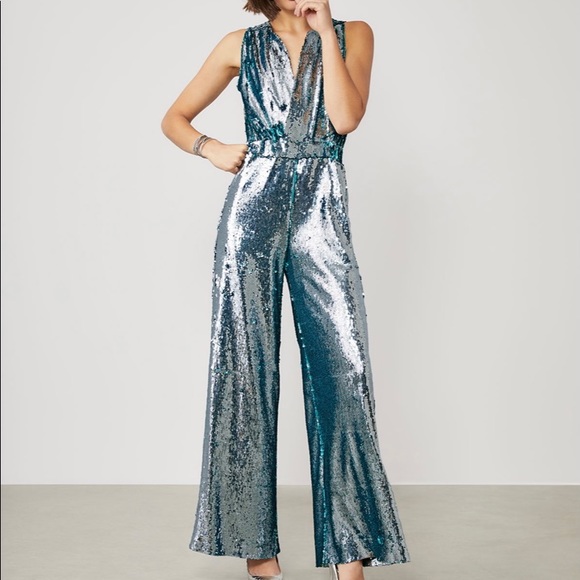 ❤️Gorgeous NEW Carolina Ritzler two tone sequin jumpsuit!!!! Gorgeous!!!! - Picture 3 of 8